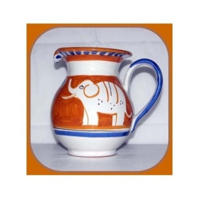 Brocca cm.16 elefante fondo arancione