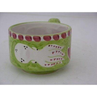Tazza the' seppia fondo verde chiaro