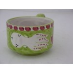 Tazza the' seppia fondo verde chiaro