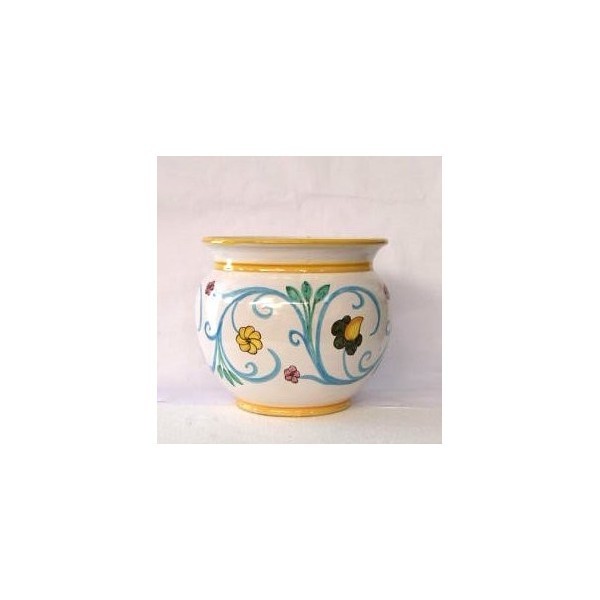 Cachepot con riccioli e fiori