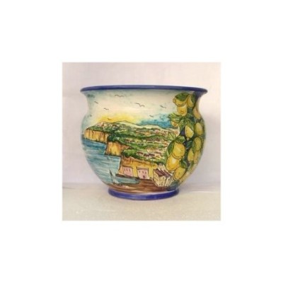 Cachepot cm.40 con paesaggio di Sorrento