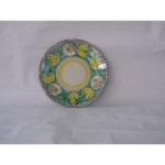Piatto cm.26 pesce verde rame