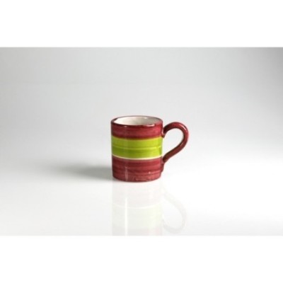 Bicchiere cm.8 fantasia rosso e verde