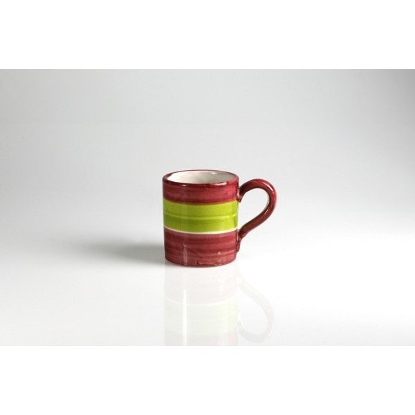 Bicchiere cm.8 fantasia rosso e verde
