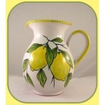 Brocca cm.20 limone fondo bianco