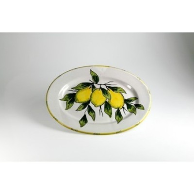 Ovale cm.37 limone fondo bianco
