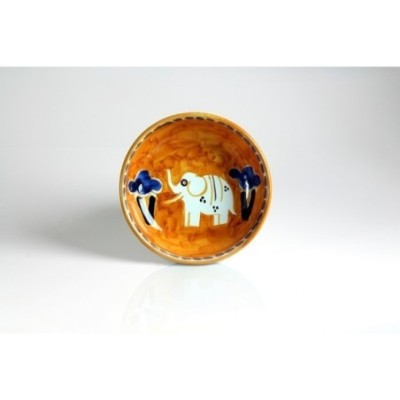 Coppa cm.18 elefante fondo arancio